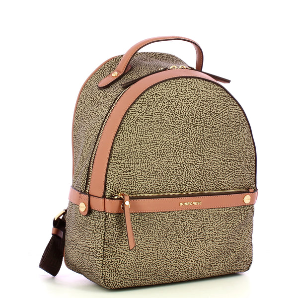 Borbonese - Zaino Medium OP Naturale Cipria - 223032J47 - OP/NATURALE/CIPRIA