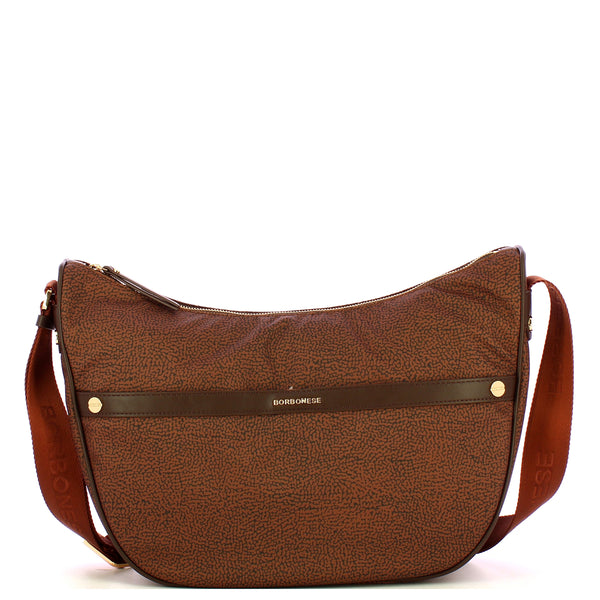 Borbonese - Tracolla Luna Bag Medium Terracotta - 223034J47 - TERRACOTTA
