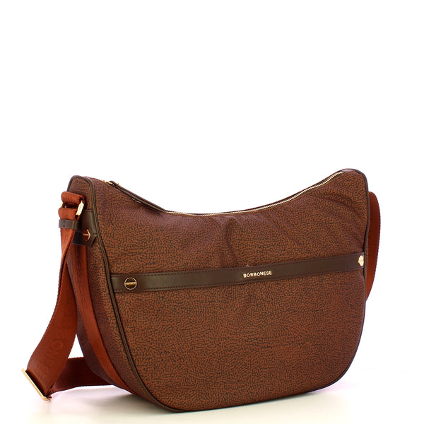 Borbonese - Tracolla Luna Bag Medium Terracotta - 223034J47 - TERRACOTTA