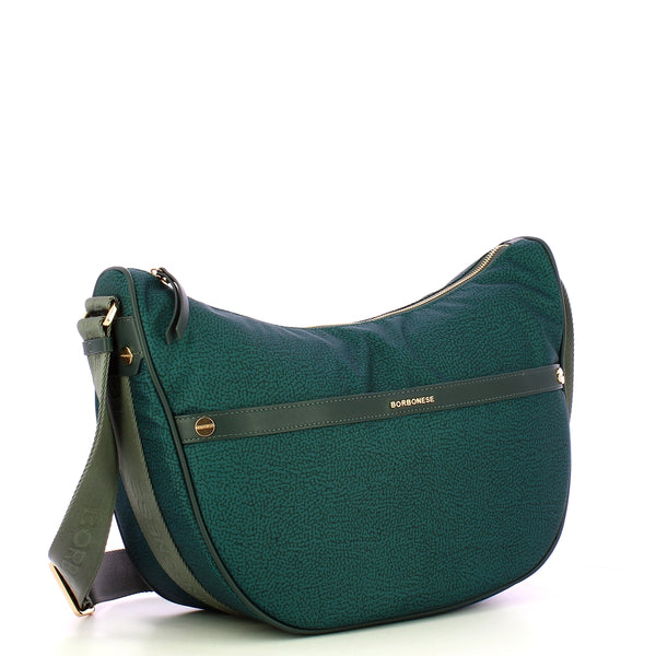 Borbonese - Tracolla Luna Bag Medium Ottanio - 223034J47 - OTTANIO