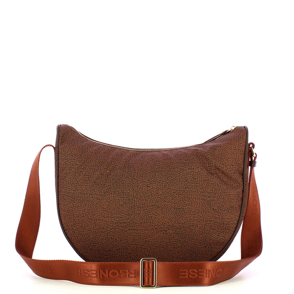 Borbonese - Tracolla Luna Bag Middle Terracotta - 223219J47 - TERRACOTTA