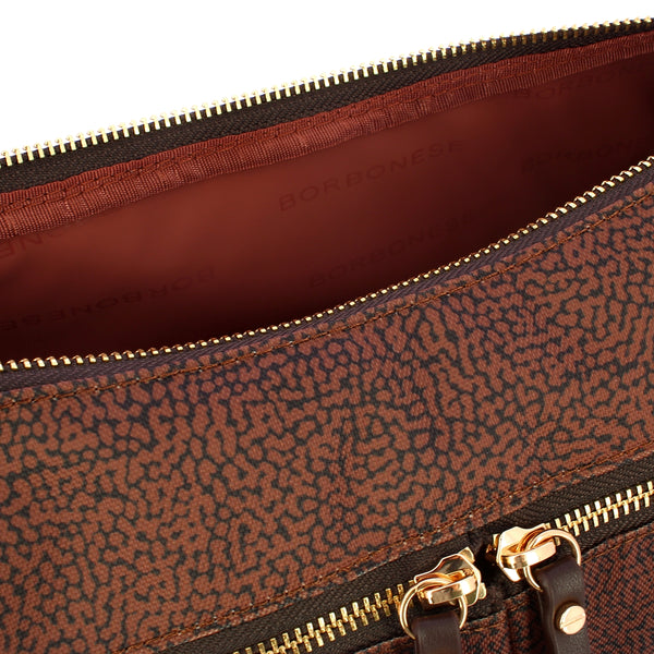 Borbonese - Tracolla Luna Bag Middle Terracotta - 223219J47 - TERRACOTTA