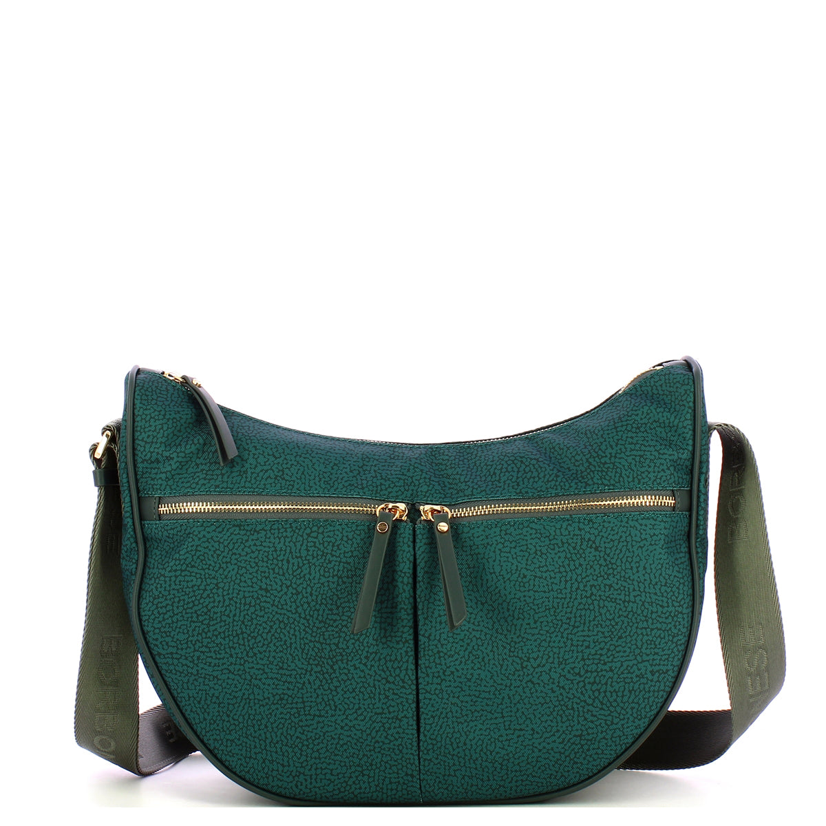 Borbonese - Tracolla Luna Bag Middle Ottanio - 223219J47 - OTTANIO