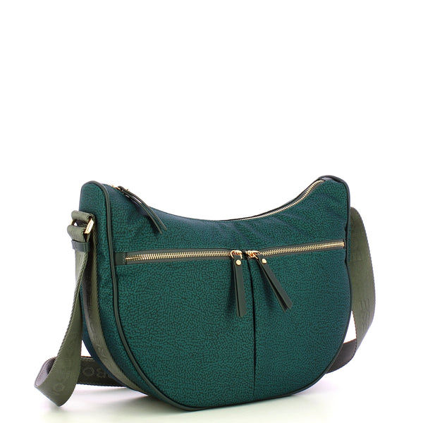 Borbonese - Tracolla Luna Bag Middle Ottanio - 223219J47 - OTTANIO