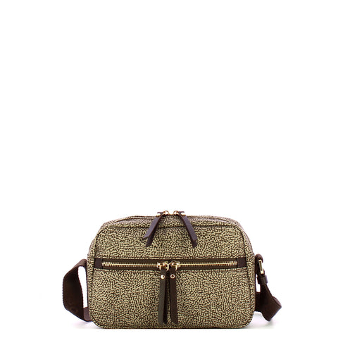 Borbonese - Tracollina Camera Case OP Naturale Testa Moro - 223221J47 - OP/NATURALE/TESTA/MORO