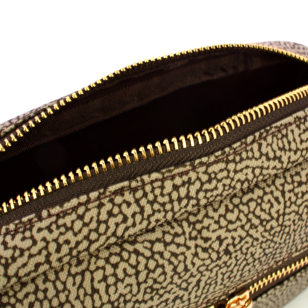 Borbonese - Tracollina Camera Case OP Naturale Testa Moro - 223221J47 - OP/NATURALE/TESTA/MORO