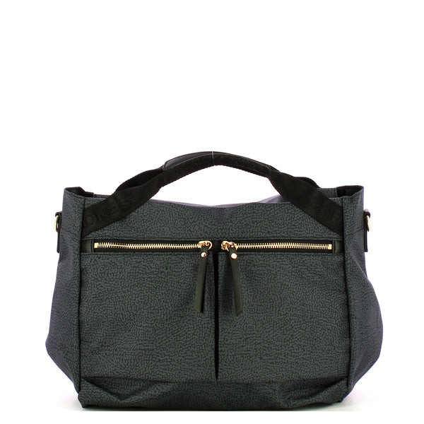 Borbonese - Bauletto Medium Nero - 223230J47 - NERO