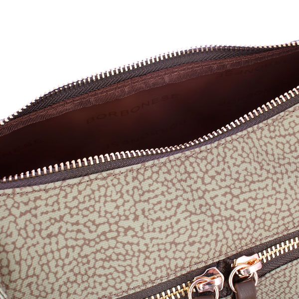 Borbonese - Tracolla Luna Bag Small Verde Olio - 223235J47 - VERDE/OLIO