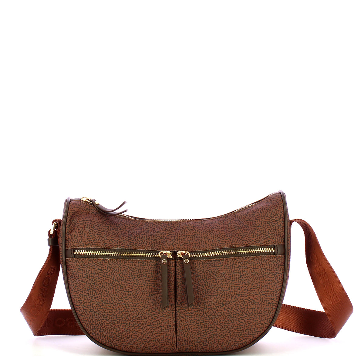 Borbonese - Tracolla Luna Bag Small Terracotta - 223235J47 - TERRACOTTA