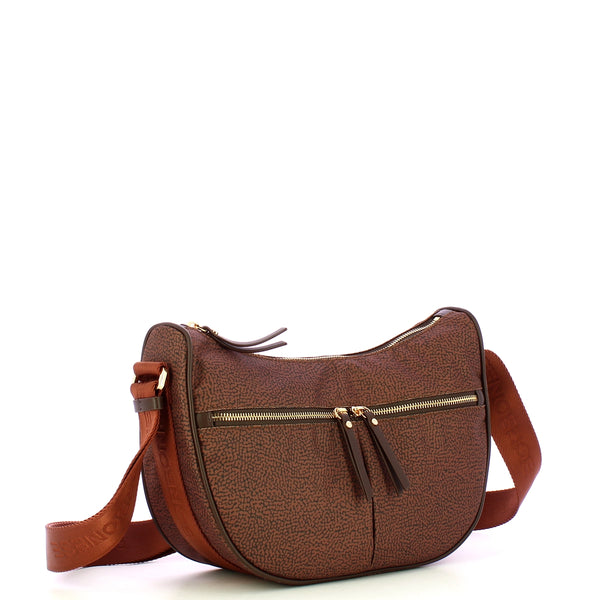 Borbonese - Tracolla Luna Bag Small Terracotta - 223235J47 - TERRACOTTA