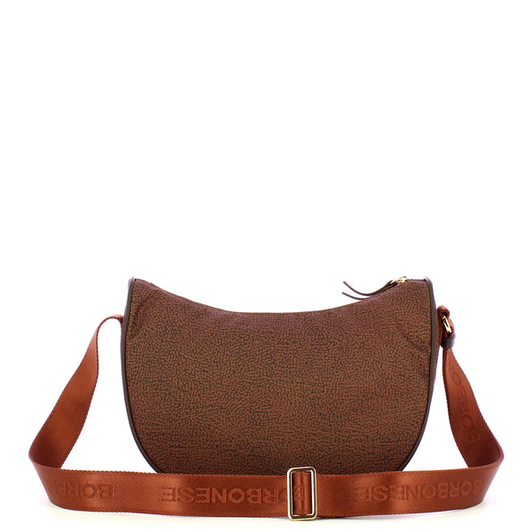 Borbonese - Tracolla Luna Bag Small Terracotta - 223235J47 - TERRACOTTA