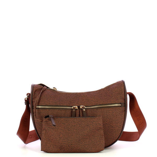 Borbonese - Tracolla Luna Bag Small Terracotta - 223235J47 - TERRACOTTA