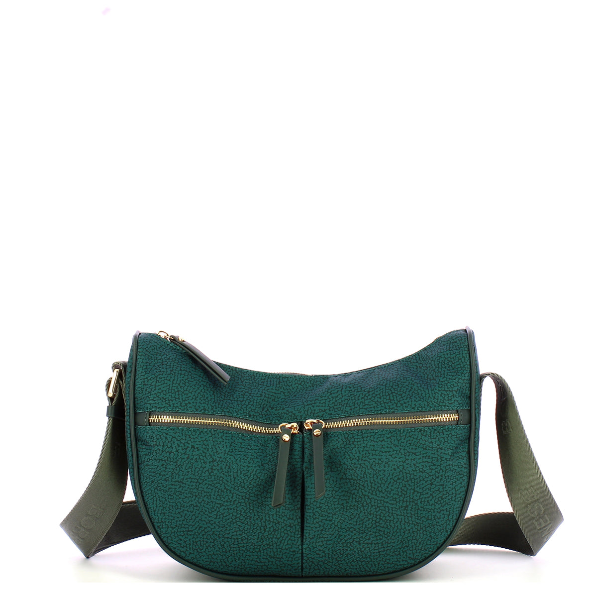 Borbonese - Tracolla Luna Bag Small Ottanio - 223235J47 - OTTANIO