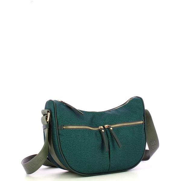 Borbonese - Tracolla Luna Bag Small Ottanio - 223235J47 - OTTANIO