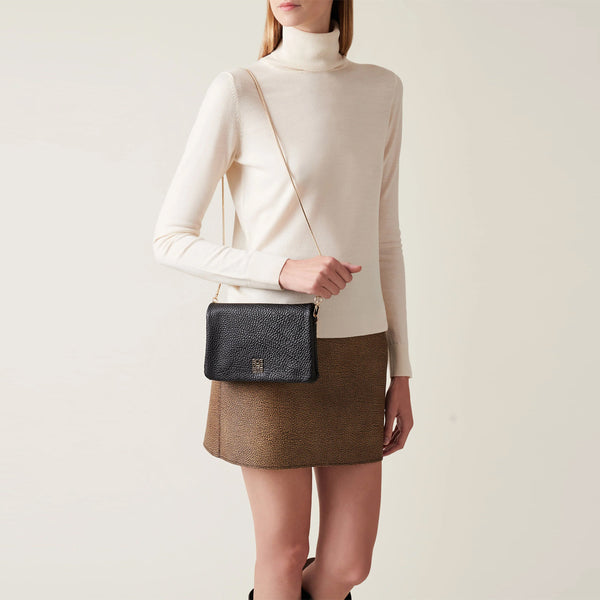 Borbonese - Tracollina Mini Bag in pelle Nero - 920235AV9 - NERO