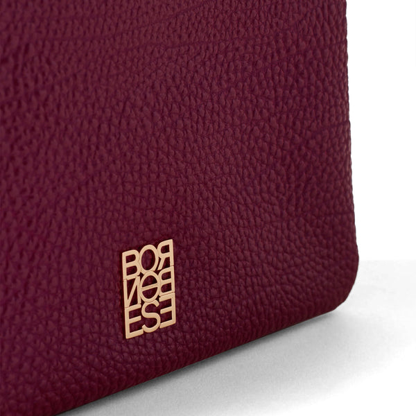 Borbonese - Tracollina Mini Bag in pelle Amarone - 920235AV9 - AMARONE