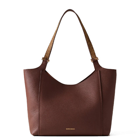 Borbonese - Shopper Bolt Medium Brul�� OP Naturale - 924388AR3 - BRULE'/OP/NATURALE