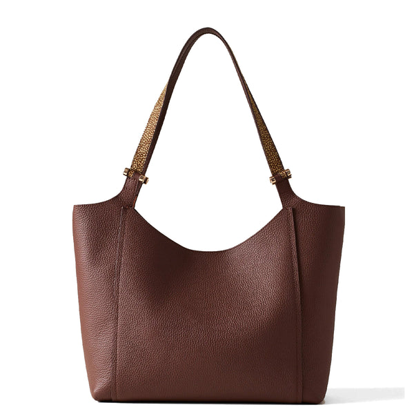 Borbonese - Shopper Bolt Medium Brul�� OP Naturale - 924388AR3 - BRULE'/OP/NATURALE