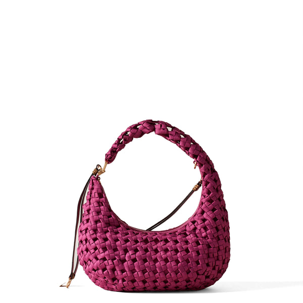 Borbonese - Mini Hobo Bag La Nido Amarone OP Naturale - 924826AZ1 - AMARONE/OP/NATURALE