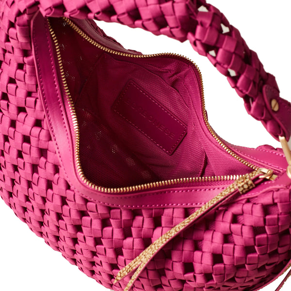 Borbonese - Mini Hobo Bag La Nido Amarone OP Naturale - 924826AZ1 - AMARONE/OP/NATURALE