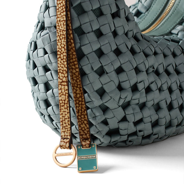 Borbonese - Mini Hobo Bag La Nido Edera OP Naturale - 924826AZ1 - EDERA/OP/NATURALE