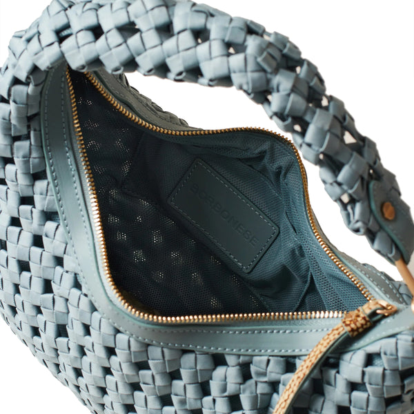 Borbonese - Mini Hobo Bag La Nido Edera OP Naturale - 924826AZ1 - EDERA/OP/NATURALE