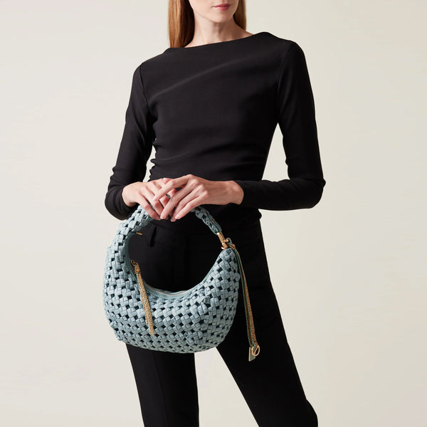 Borbonese - Mini Hobo Bag La Nido Edera OP Naturale - 924826AZ1 - EDERA/OP/NATURALE