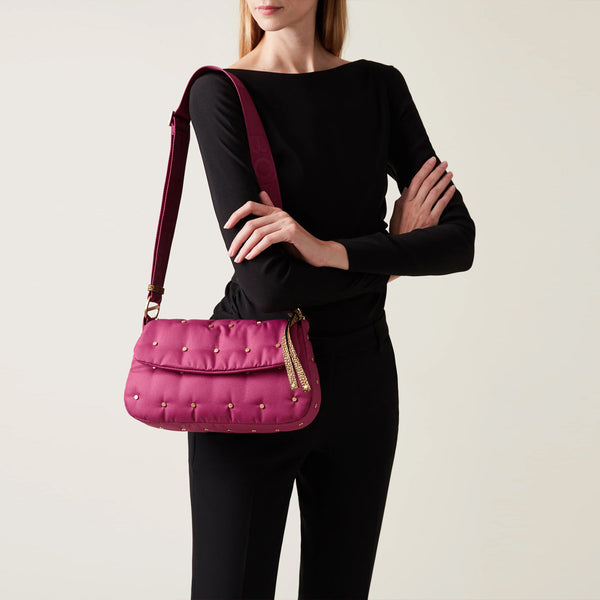 Borbonese - Borsa a tracolla Colette Amarone OP Naturale - 933328AZ1 - AMARONE/OP/NATURALE