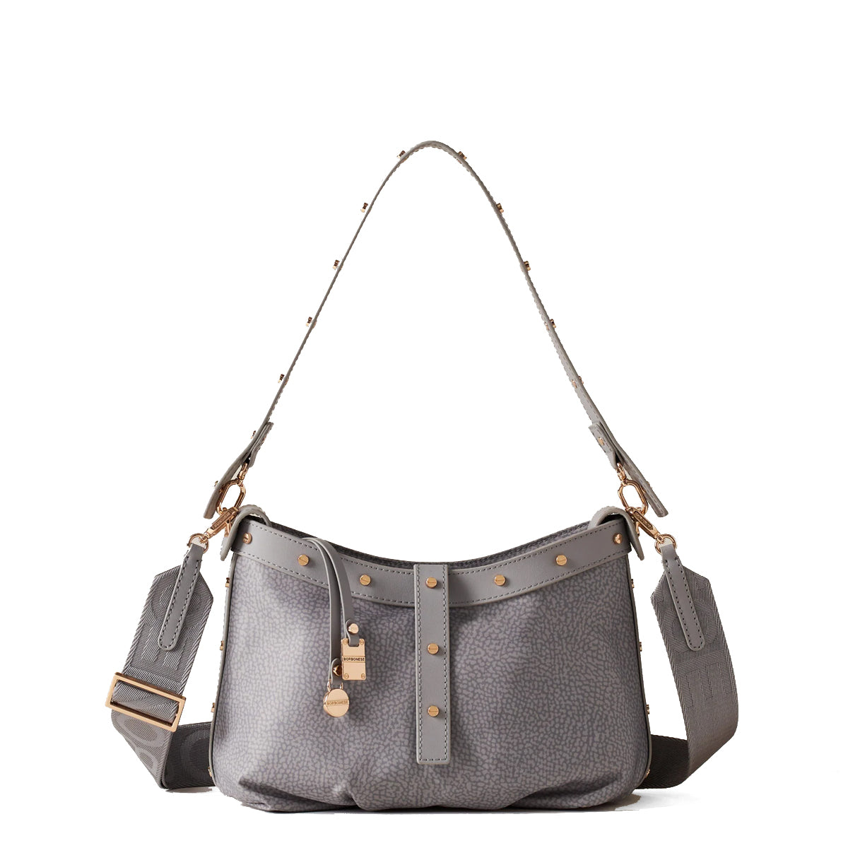 Borbonese - Borsa a spalla Hobo Mini Cloud - 933254I15 - CLOUD