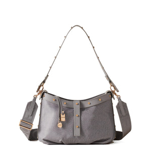 Borbonese - Borsa a spalla Hobo Mini Cloud - 933254I15 - CLOUD