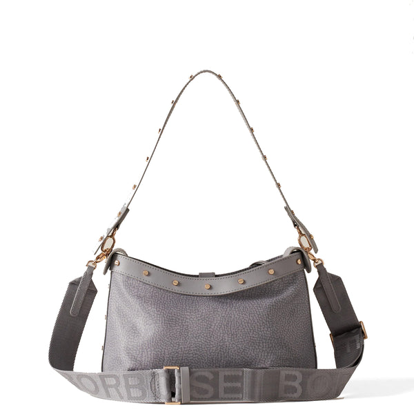Borbonese - Borsa a spalla Hobo Mini Cloud - 933254I15 - CLOUD