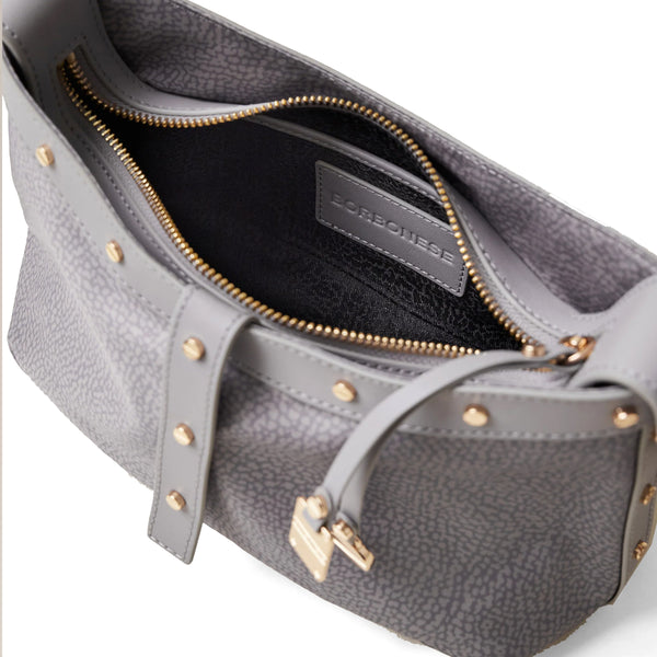 Borbonese - Borsa a spalla Hobo Mini Cloud - 933254I15 - CLOUD