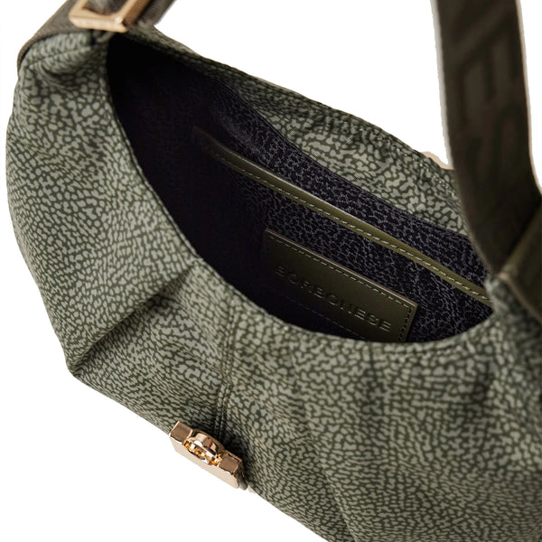 Borbonese - Hobo Bag Cortina Small Verde Militare - 923937I15 - VERDE/MILITARE