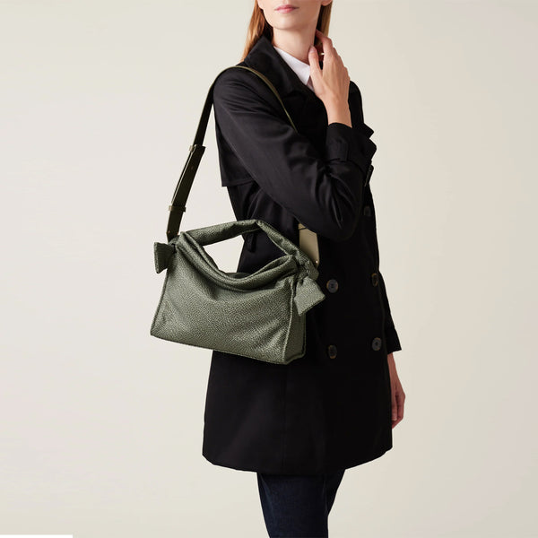 Borbonese - Sottospalla Hobo Lover Small Verde Militare - 933491I15 - VERDE/MILITARE