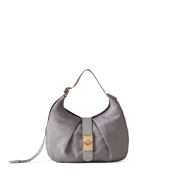 Borbonese - Hobo Bag Cortina Small Cloud - 923937I15 - CLOUD