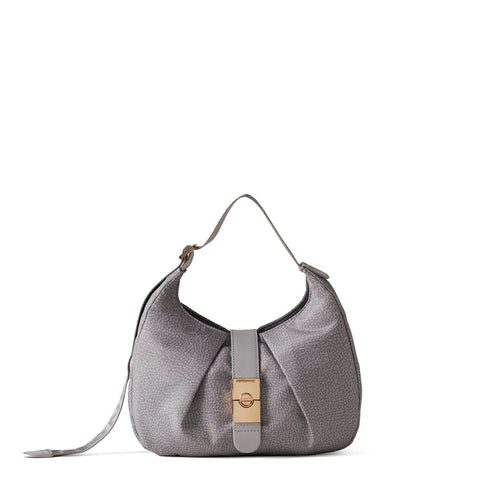 Borbonese - Hobo Bag Cortina Small Cloud - 923937I15 - CLOUD
