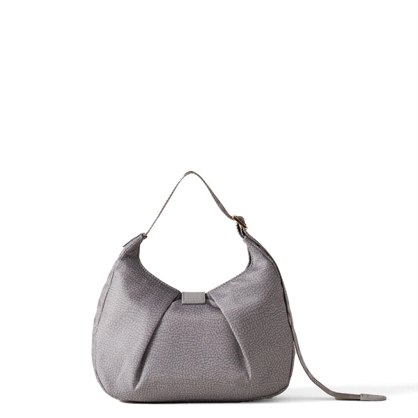 Borbonese - Hobo Bag Cortina Small Cloud - 923937I15 - CLOUD