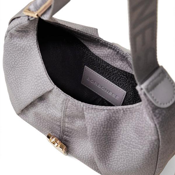Borbonese - Hobo Bag Cortina Small Cloud - 923937I15 - CLOUD