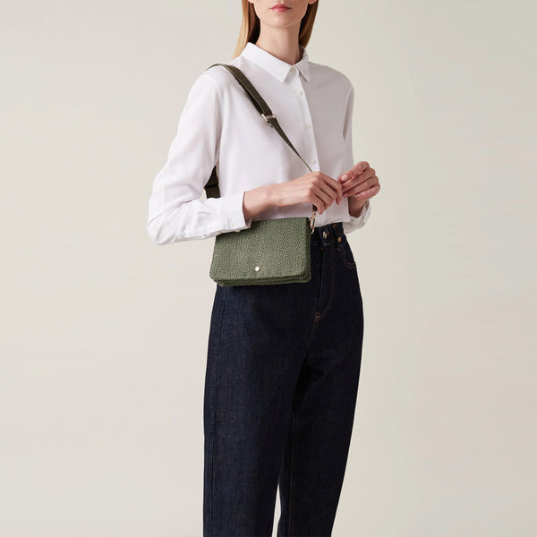 Borbonese - Mini Borsa a tracolla Verde Militare - 920063I15 - VERDE/MILITARE