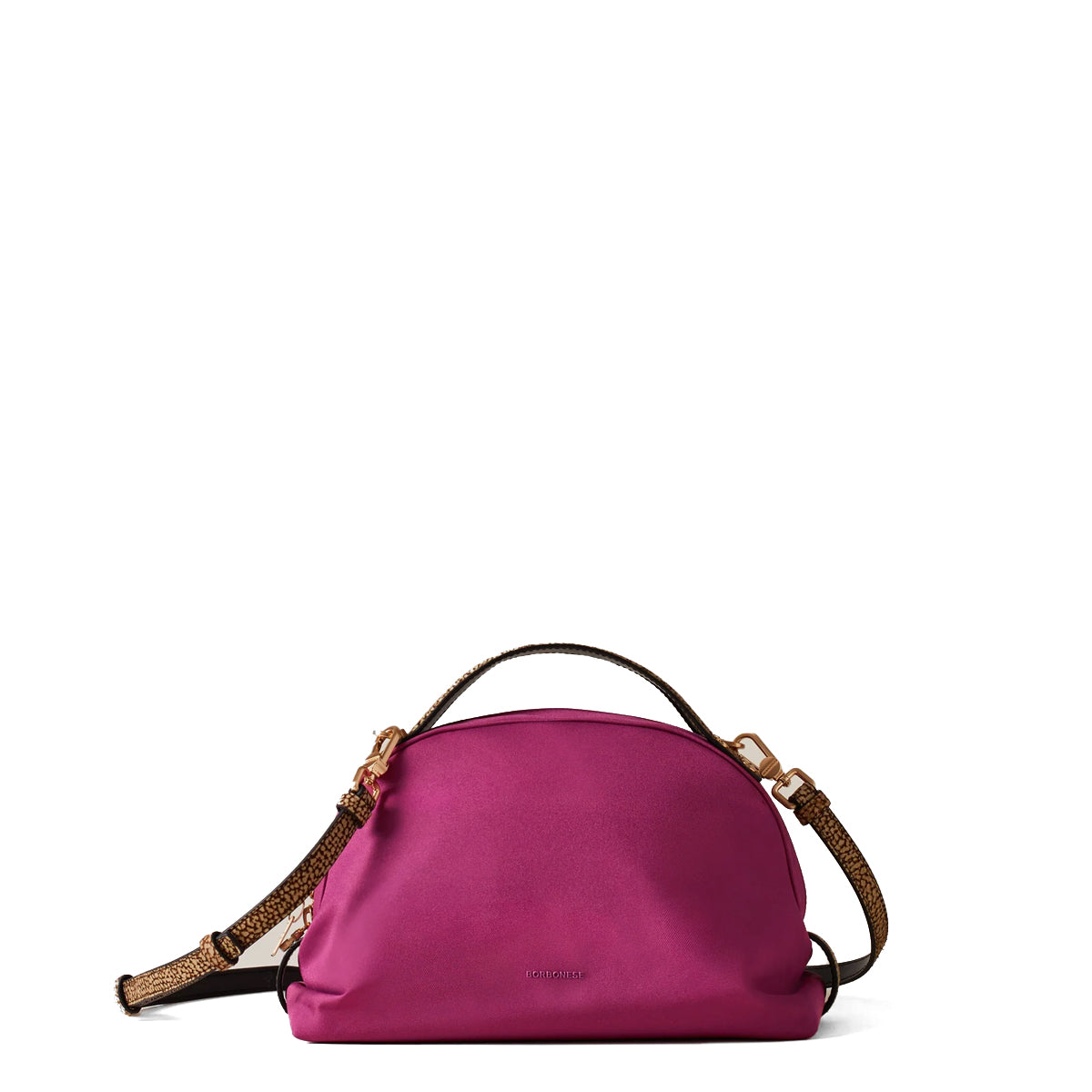 Borbonese - Bauletto Sexy Bag Small Amarone OP Naturale - 923329AZ1 - AMARONE/OP/NATURALE