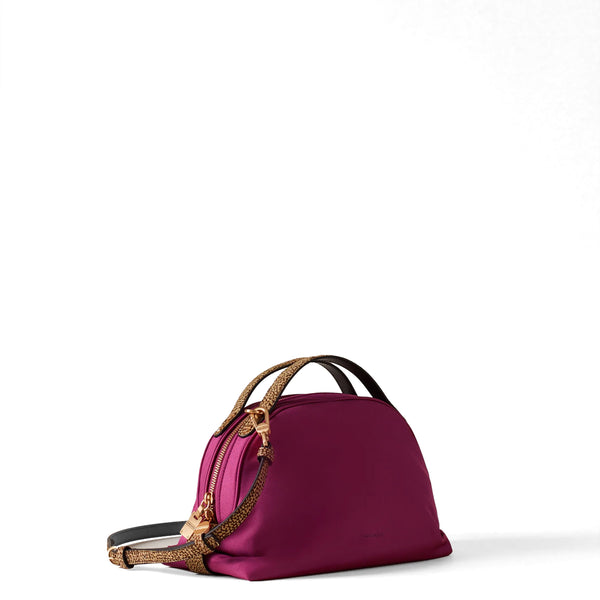 Borbonese - Bauletto Sexy Bag Small Amarone OP Naturale - 923329AZ1 - AMARONE/OP/NATURALE