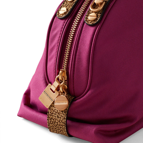 Borbonese - Bauletto Sexy Bag Small Amarone OP Naturale - 923329AZ1 - AMARONE/OP/NATURALE