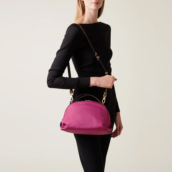 Borbonese - Bauletto Sexy Bag Small Amarone OP Naturale - 923329AZ1 - AMARONE/OP/NATURALE