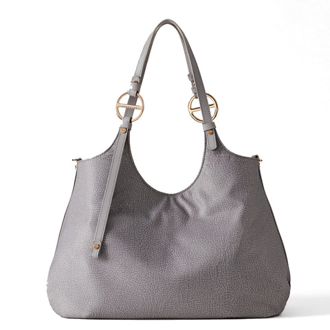 Borbonese - Borsa a spalla Medium Cloud - 924182AH1 - CLOUD