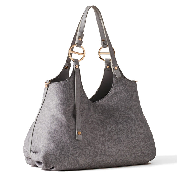 Borbonese - Borsa a spalla Medium Cloud - 924182AH1 - CLOUD