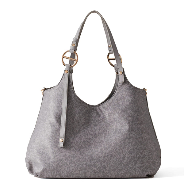 Borbonese - Borsa a spalla Medium Cloud - 924182AH1 - CLOUD
