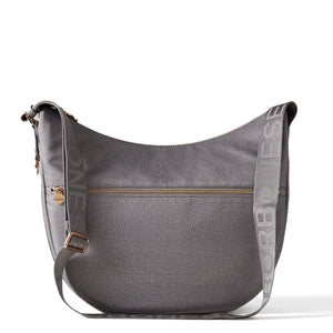 Borbonese - Borsa Luna Bag Medium con taschino in Nylon Riciclato Cloud - 934109I15 - CLOUD