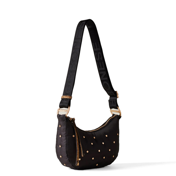 Borbonese - Mini Borsa Luna Bag Colette Nero OP Naturale - 933330AZ1 - NERO/OP/NATURALE