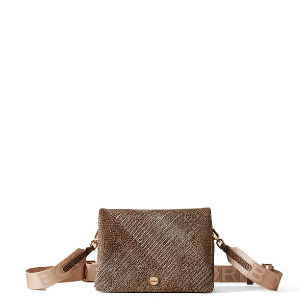 Borbonese - Mini Borsa a tracolla Graffiti OP Naturale Porridge - 920063AZ5 - OP/NATURALE/PORRIDGE