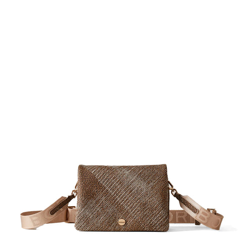 Borbonese - Mini Borsa a tracolla Graffiti OP Naturale Porridge - 920063AZ5 - OP/NATURALE/PORRIDGE